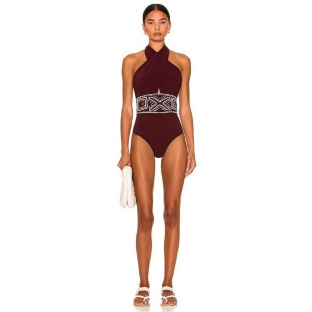 JOHANNA ORTIZ Sunken glory one piece swimsuit in Argan medium swimsuit